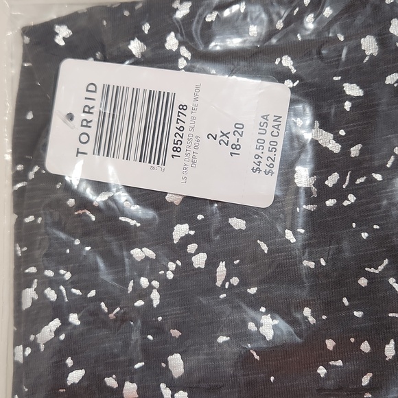 ❤️NWT VINTAGE TORRID LOVESICK DESTRUCTED TEE FOIL ACCENTS - SUPER SOFT PLUS SIZE - Picture 7 of 12